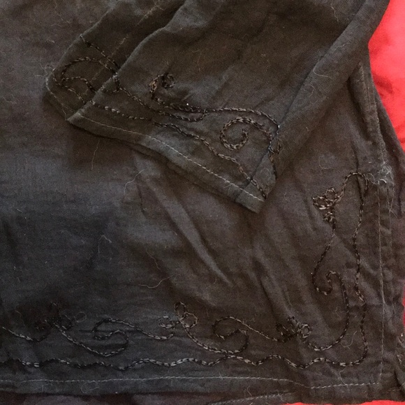 Gray ombré cotton gauze tunic - Picture 4 of 6